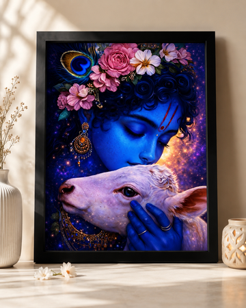 Divine Krishna & Calf – A Symbol of Love & Compassion
