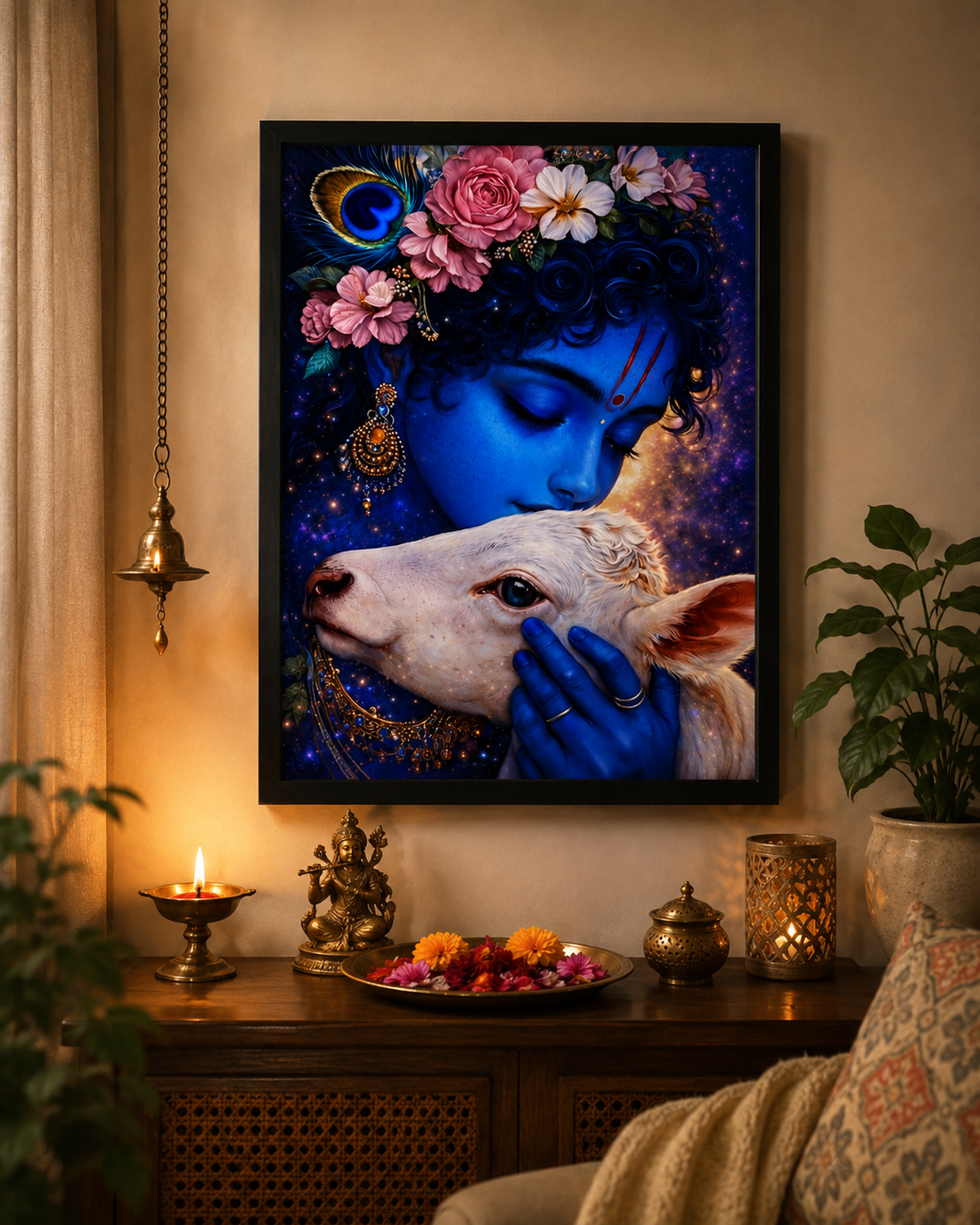 Divine Krishna & Calf – A Symbol of Love & Compassion