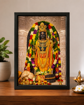 Lord Ram Devotional Artwork – Premium Black Frame